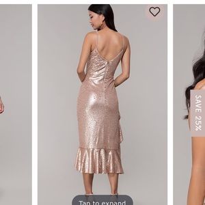 Simplydress Dresses - Simplydress rose gold sequins with ruffles Simplydress Dresses - Simplydress rose gold sequins with ruffles